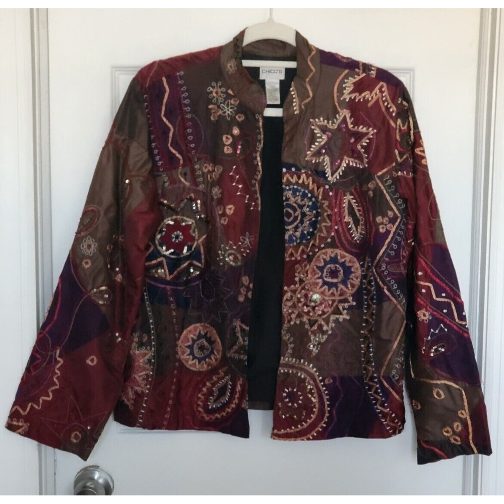 Chicos Messina Austere Jacket Size 8 (Chico's Size 1)